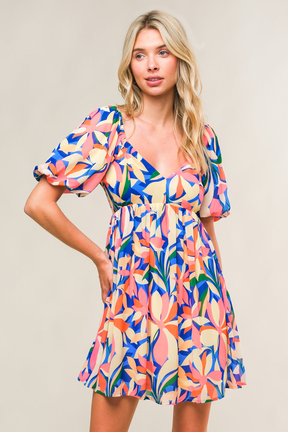 STATE OF BLISS WOVEN MINI DRESS Flying Tomato